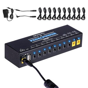 GOKKOAUDIOパワーサプライエフェクターペダル用エレキギター用電源10独立9V/12V/18VDC出力電源供給PSE認証(プラス)