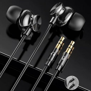 有線イヤホン2m長線ゲーミングイヤホンマイク付きイヤホンスピーカーとマイク独立プラグ、TV、PCゲーミングやレコーディングに対応