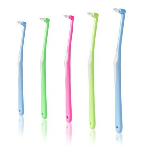 ワンタフトブラシ矯正用歯ブラシ4色小さいヘッド