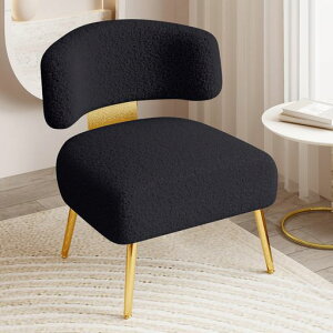 特大シェルパワイド椅子リラックスチェアソファー1人掛け1人用ソファー座椅子バレル布張り小さなスペースサイドコーナーテディリビングベッドルームラウンジ読書コーナー(くろ)