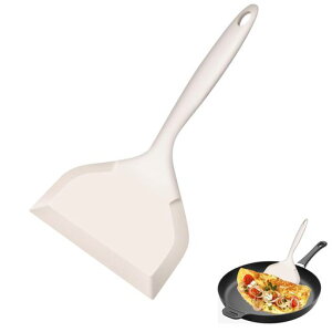 LIKENNYお好み焼きヘラスパチュラシリコン製卵焼き器玉子焼きターナーフライ返しワイドターナー料理用ノンスティック耐熱ヘラパンケーキ/ステーキ/サンドイッチ/オムレツ用調理器具食…