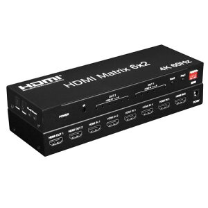 HDMI2.0�}�g���b�N�X�X�C�b�`6����2�o�̓Z���N�^�[�X�v���b�^�[HDMI2.0�ؑ֊핪�z��HDMIMatrix6x2+��������(���f�W�^���E3.5mm�X�e���I�~�j�����o��)HDMI2.0HDCP2.3RGB