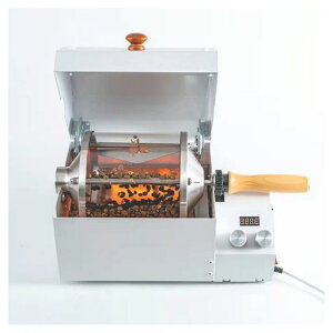 WJW電動焙煎機110V、自動コーヒーロースターマシン1200W、家庭またはコーヒーショップでの使用のためのステンレス鋼ロースター(コーヒーロースター+ステンレスロート+大型ふるい+万能レ…