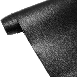 koundeneko合皮補修シート200x40cmPVC製大判レザーシート強粘着ソファー補修テープ家具修理ソフト手触り良く伸びる自動車/ソファ/椅子/船椅子用ブラック