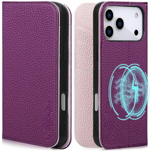 VISOUL iPhone 17 Pro Max �Ή� �P�[�X �蒠�^ �{�v �A�C�t�H��17 �v���}�b�N�X �蒠�^�P�[�X MagSafe�Ή� �X�}�z�P�[�X ���U�[ �J�[�h���[ �g�уJ�o�[ ���u���X�^���h�@�\�t�� �}�O�l�b�g�� �S�ʕہc