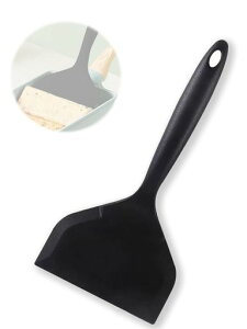 LYHMHAMYシリコンスパチュラターナーフライ返し料理用ノンスティックシリコン卵焼きスパチュラ多目的耐熱調理器具(ブラック)