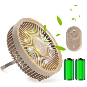 【サインキングダム】1台3役扇風機サーキュレーター卓上扇風機壁掛け吊り下げコードレスUSB充電4000mAh風量3段階リモコン付きxr-df182-br