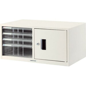 ナカバヤシアバンテV2レターケース浅3・深1段/扉付/カギ付/A4/タテ型シロAL-T44