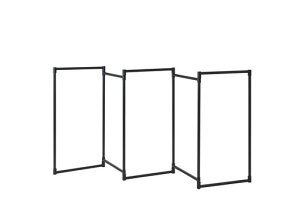 【BLKP】パール金属物干し折りたたみ洗濯物干し室内物干しスタンドラックハンガー5連幅262x奥行3.2x高さ100.5cmD型アルミ製軽量軽い丈夫ブラック黒BLKPN-7924