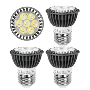 LED電球E26口金昼白色60w形スポットライトLEDハロゲン電球7W高演色性間接照明天井照明商業照明看板キッチン台所リビングダイニング脱衣所寝室廊下玄関照明用非調光密閉器具対応省エネ4個…