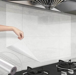 壁紙保護シート静電気接着剤ない壁紙シール透明猫爪研ぎ防止シート防水防油壁汚れ防止シート静電吸着キッチンシート食器棚台所用壁棚耐熱爪とぎ猫引っ越し賃貸入居新居(5M)