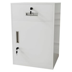 YASICAオフィスキャビネット鍵付き書庫鍵付き棚文件?鍵付き引き出し扉付き大容量収納頑固長持ち組み立て不要完成品1段引き出しオフィス用鋼製収納キャビネット加厚全鋼素材耐水・防…