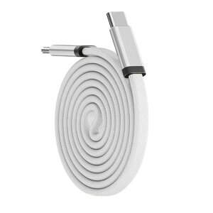 FANGCUU�t���b�g�X�p�C�����P�[�u��CtoC1m(Type-C/USB-C)240W���C�[�d�P�[�u���L�k���҂ݍ��ݝG���R�[�h�}�O�l�b�g���͋z���}���[�d�f�[�^�]���X�}�z�^�u���b�g�m�[�gPC�p(�z���C�g)