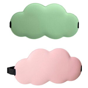 アイマスク睡眠用雲形立体ライトブルー目隠し眼罩睡眠遮光通気性男女子供睡眠圧迫感なし睡眠眼罩超軽量洗濯可能自由調整可能睡眠用瞑想仮眠旅行携帯2個セット(ピンク+ライトグリーン)