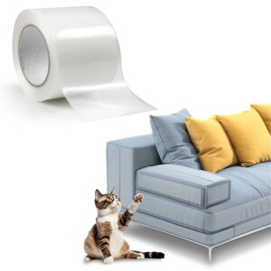 爪研ぎ防止猫猫用爪とぎ防止シート粘着タイプ10cm*10mペット犬猫用訓練用爪研ぎ防止テープPVC製透明防水傷・汚れ防止はがせるタイプ家具・壁・柱保護用(10cm*10m透明)