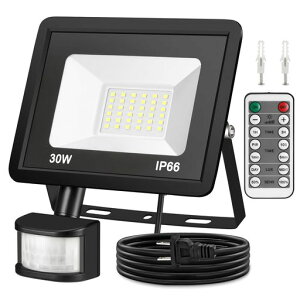 ANOTEKセンサーライト屋外コンセント防水IP6620WLED投光器人感センサー照明防犯ライトコンセント廊下灯駐車場灯倉庫灯街灯昼白色6000K高輝度2000LM省エネ取付簡単