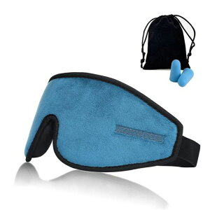 JOYMUCHアイマスク睡眠用3D立体型圧迫感なし安眠遮光睡眠改善通気性低反発男女兼用サイズ調整可能軽量柔らかい昼寝目隠し仮眠に最適旅行出張耳栓セット収納袋付き