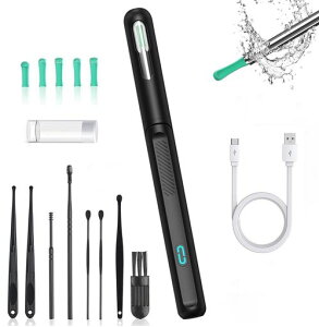 EarWaxRemovalToolWirelessEarCleanerwith1080HDCameraIP67WaterproofRechargeableEarwaxRemoverwithReplaceableEar