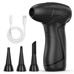 エアダスター電動ブロワー洗車電動エアダスター強力130000RPM8000mAh大容量バッテリーType-C急速充電無段階風量調整小型軽量過熱保護PC掃除/空気入れ家具/車内/エアコン3種類ノズル付き収納…