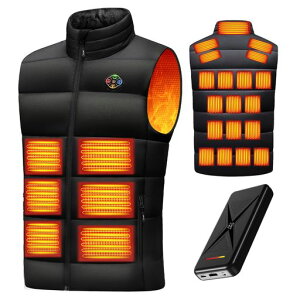 [Jelva]�d�M�x�X�g���M�x�X�g�y25�ӏ��S�ʔ��M�E50000mAh��e�ʃo�b�e���[�t���z�q�[�^�[3�G���A�Ɨ�����6�i�K���x����USB/DC���d7.4V�h�������ۉ����g���N�ы݃_�E���Ȋې�OK�����Y���f�B�c