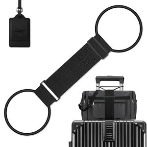 ZXZoneスーツケースベルト+荷物タグ荷物固定ベルト海外旅行荷物用弾力固定ベルト便利グッズ荷物タグネームタグ付き長さ調節可能バッグとめるベルト軽量落ち防止スーツケースキャリー…