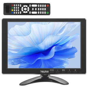Thinlerain10.1インチモニター小型ディスプレイ液晶ディスプレイモニター/HDMIVGAAVBNCUSBポート/1920x1200/16:10/178°視野/VESAマウント/スピーカー内蔵/リモコン