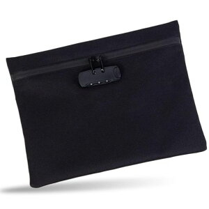 MAEXUS鍵付きポーチ集金袋収納ボックス通帳入れパスワードロックパッケージ防水性と盗難防止大容量3桁ダイヤル式鍵付きポーチ旅行用品貴重品入れ防犯バッグ現金クレジットカードパス…