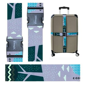 TeeoffLuggageStrapsSuitcaseBeltsוXgbvX[cP[XxggxobOANZT[߉\220CM(GeometricDeer-2Pack)
