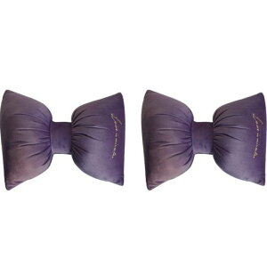 Umoraネックパッドクッション車用ネックピローかわいい2枚セット(パープル)