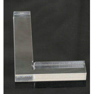 一心斎印矩文鎮篆刻用品書道用品-透明な材料アクリル製印を押すときに定規の役目をしますL型