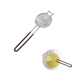 Mirhua黄身取り卵黄身分け分ける器エッグセパレーター卵黄身分け食品級素材304ステンレス製卵黄分離道具クッキングツール(ブラウン)