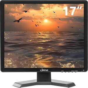 Upinvaモニター17インチモニター1280x1024モバイルモニター175°視野角サブディスプレイスピーカー内蔵ポータブルモニター4:3HDMIVGABNCAV入力対応多様接続日本語メニューVESA対応モニター小型