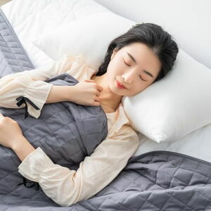 Pamyoウェイトブランケット加重ブランケット柔らかいポリエステル100%生地重い布団冷房対策重い毛布不眠症対策睡眠改善ストレス解消快眠グッズオールシーズンシングル150x210cm7kgグレー