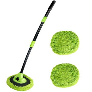 15°曲げ洗車モップ洗車ブラシ50-104cm伸縮可能替替えスポンジモップ乾湿両用柔らかい超極細繊維90度回転洗車セットルーフモップ長さ調節可能3段階調整傷防止ボディ用ホイールルーフ窓用…
