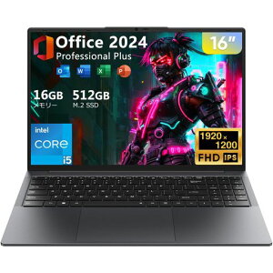 Eyy�m�[�g�p�\�R��Office2024����16.0�^�C���e��Corei516GB������512GBSSDWin11Pro�Ή�1980*1200FHD�m�[�gPC���^�y�ʉp��L�[�{�[�h&�o�b�N���C�g�t��
