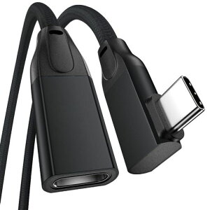 UseBeanUSBC延長ケーブルL字型1M240WPD急速充電USB3.2Gen2(20Gbps)高速データ通信Type-C延長ケーブルUSBCオス-メス4K@60Hz映像出力対応タイプC延長コード90度