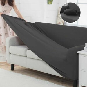 ソファーカバー北欧風肘付き犬猫対策1人掛け/2人掛け/3人掛け高弾性保護カバー傷防止爪とぎ防止滑り止め柔らかいストレッチクッションカバー1枚付伸縮素材ソファフィット洗える(ブラ…