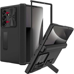 Miimall�Ή�GalaxyZFold7�P�[�X�J�����ی�L�b�N�X�^���h�q���W�ی얌�t��PC�n�[�h���M�����N�V�[Z�t�H�[���h7�p�t���J�o�[�ϏՌ��R�p�K�i�S�ʕی슊��~�߃��C�����X�[�d�Ή����^forZFold