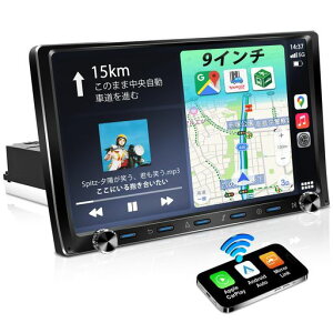 KASUVAR2025�N�ŐV9�C���`IPS�t�����ʃf�B�X�v���C�I�[�f�B�I:1280x720�𑜓x�L���E����CarPlay/AndroidAuto/�~���[�����OBluetooth5.0�ʘb�E���y�o�b�N�J�����A��