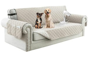 ソファカバーソファパッド【2025最新ソファーシーツ:5層完全防水&滑り止めシリカゲル&収納用ポケット付き】防水ペットマルチカバー滑り止め加工犬猫対策洗える傷防止爪とぎ防止抗菌防…