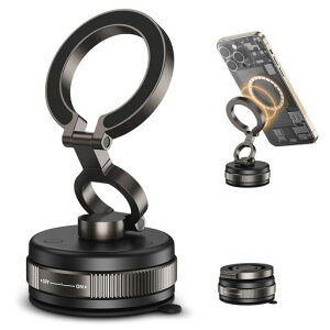 ELUTENG�X�}�z�z���_�[�ԗpMagSafe�Ή��ԗp�X�}�z�X�^���h�^��z��+�������͎ԍڃz���_�[360°�����\�R���p�N�g�܂肽���ݎ����������f��1�b�Œ��EiPhone17/16/15/14/13/12&Samsung