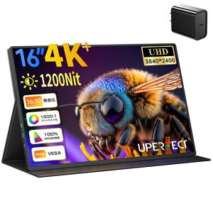 UPERFECT���o�C�����j�^�[4k16�C���`1200nit���P�x�|�[�^�u�����j�^�[3840x2400UHD������16:10���o�C���f�B�X�v���C�����IPS�p�l���T�u���j�^�[���^VESA�Ή��m���O���A�X�s�[�J�[����