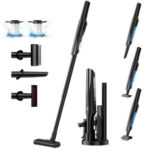 【2025革新モデル】掃除機コードレス軽量33Kpa強力吸引【収納&充電一体化・埃自動検知】ハンディ掃除機スティッククリーナー45分間連続稼働2WAYHEPA多重濾過紙パック不要一人暮らし家庭用