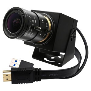 SVPRO4K60fpsストリーミングカメラ4倍光学ズーム&マニュアルフォーカス、HDMI/USB3.0ウェブカメラPC/Mac用-ライブブロードキャスト/OBS/モニタリング、2.8-12mmCSマウントレンズ