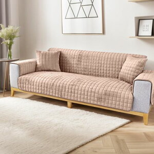 Melvintソファーカバー2人掛け厚地冬用【ふわふわ・暖かい】北欧マイクロファイバーフランネル吸湿発熱蓄熱抗菌防臭滑り止め加工あったかいキズ防止肘付き洗える傷防止犬猫対策カーキー