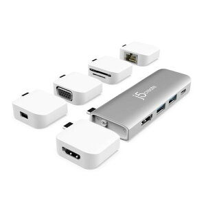 j5createUSB-C}`fBXvCW[nu|HDMIx2MiniDisplayPortVGAPD100WRJ-45C[TlbgUSB-Ax2USBType-Cx1SDJ[h[_[MacBook