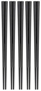 曙産業十角ぐる麺箸黒24cm5膳セット日本製GM-4005