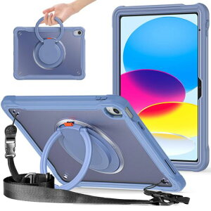 PboyiqiSForiPad(A16)11インチ2025ケース2022第10世代ipad1010.9インチ半透明カバー対応360°回転スハンドホルダーススタンド機能耐衝撃頑丈調節可能肩掛けー付き落下防止