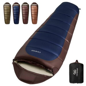 寝袋冬用シュラフ【ショルダーウォーマー付・230T防水】CAMDOOR多機能シュラフ1.8kg2.2kgマミー型快適温度‐11-25°C耐寒コンパクト収納保温性高い登山車中泊避難用アウトドア用キャンプ用防…