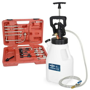 良匠オーバーフロータイプ手動式ATFチェンジャー12.5Lレベルゲージ無車でもATF交換可能15本アダプター付オイルチェンジャーATFチェンジャーミッションオイルオートマオイル